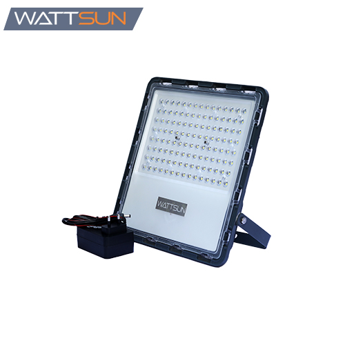 100 Watt Rechargeable Solar LED Flood Light with 2500 mah Battery - Lithium, HP-F100Li - ECO Plus 1 Pcs Charger Adapter